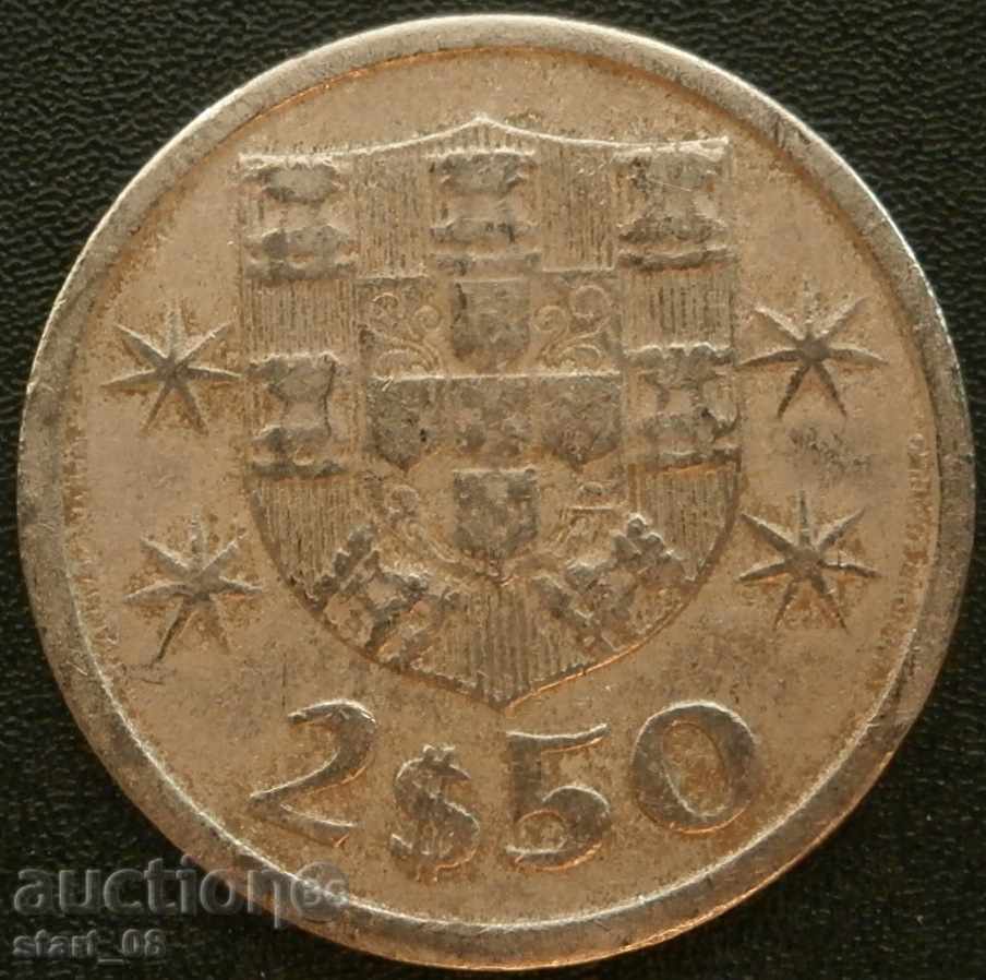 Portugalia 2 $ 50 escudos 1965.