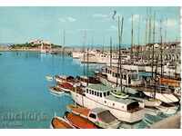 Пощенска картичка- Кораби - Антиб - Пристанището
