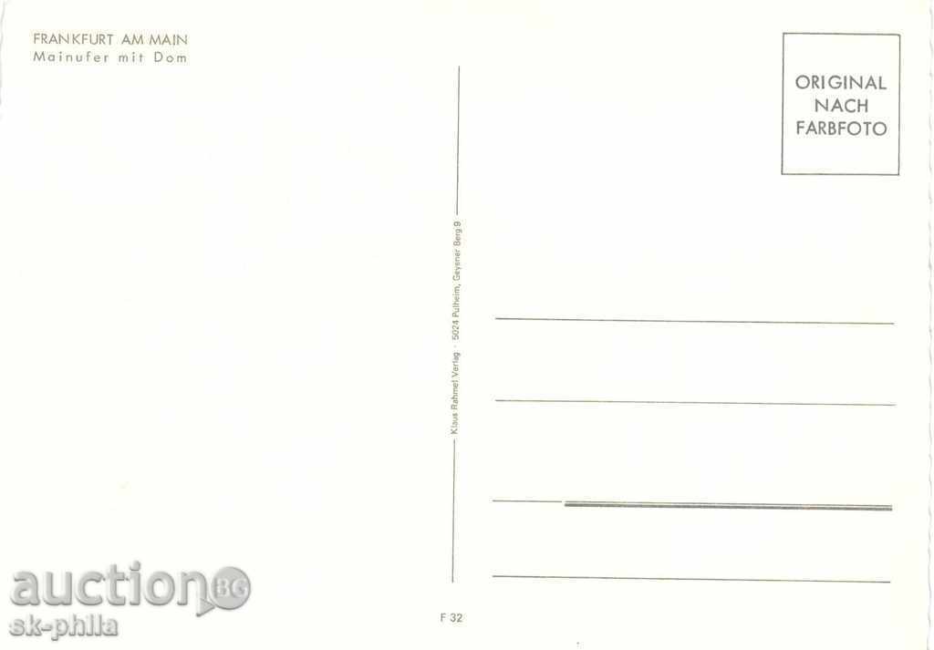 Postcard - Frankfurt on Main - River ship with price 1.00 BGN | € 0.51 Postcard - Frankfurt on Main - River ship with price 1.00 BGN | € 0.51