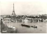 Пощенска картичка - Париж - Речни кораби