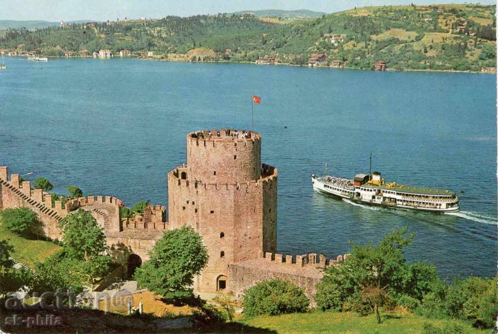 Пощенска картичка - Истанбул - Кораб в протока Босфор