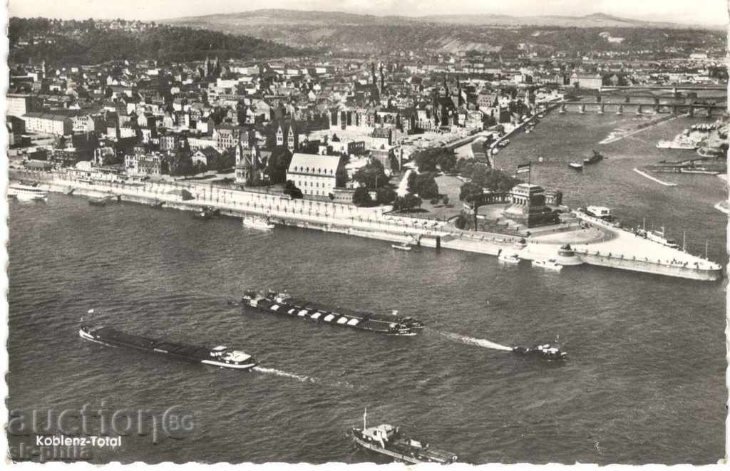 Postcard - Koblenz - River ships