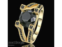 Ring No. 53 with Black Sapphire and Yellow Rhodian Coat