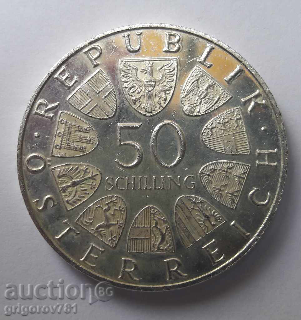 50 de șilingi argint Austria 1971 - monedă de argint cu preț € 25.56 | 49.99 BGN