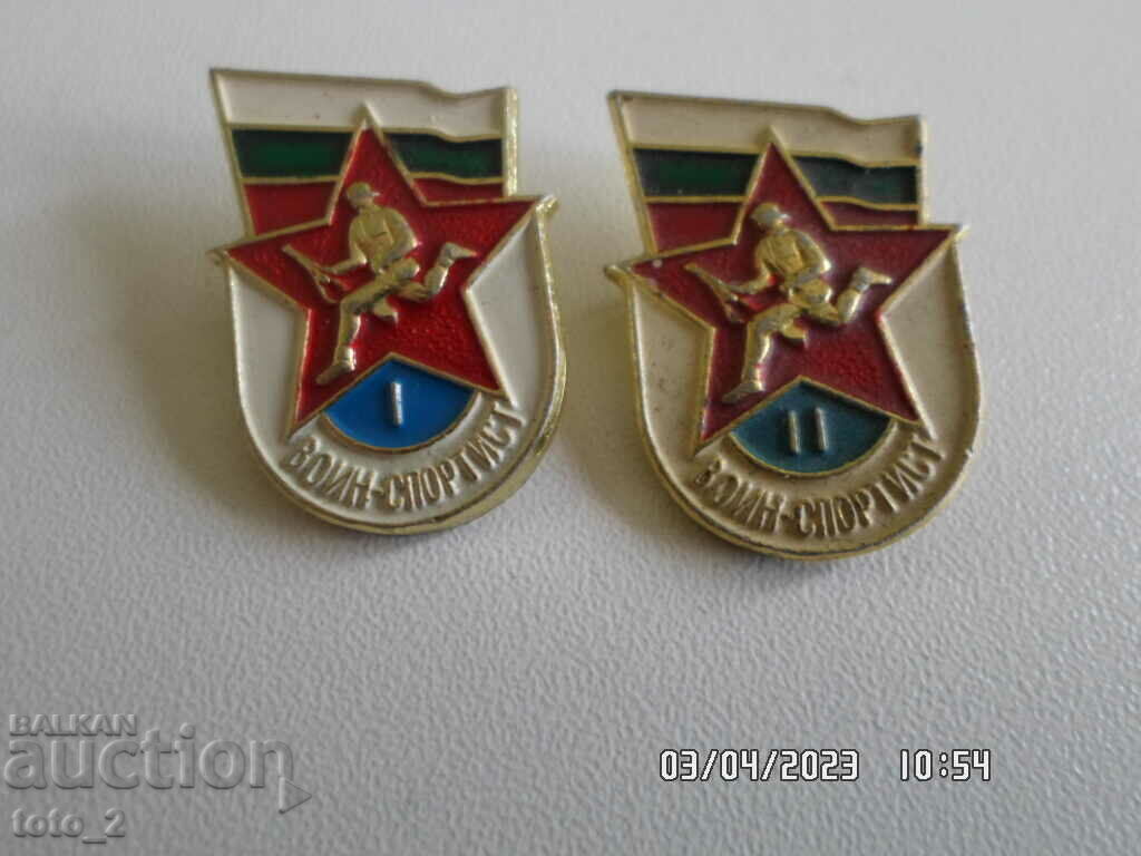 2 SOCIAL BADGES - "ATHLETE WARRIOR" 1-2 2 SOCIAL BADGES - "ATHLETE WARRIOR" 1-2