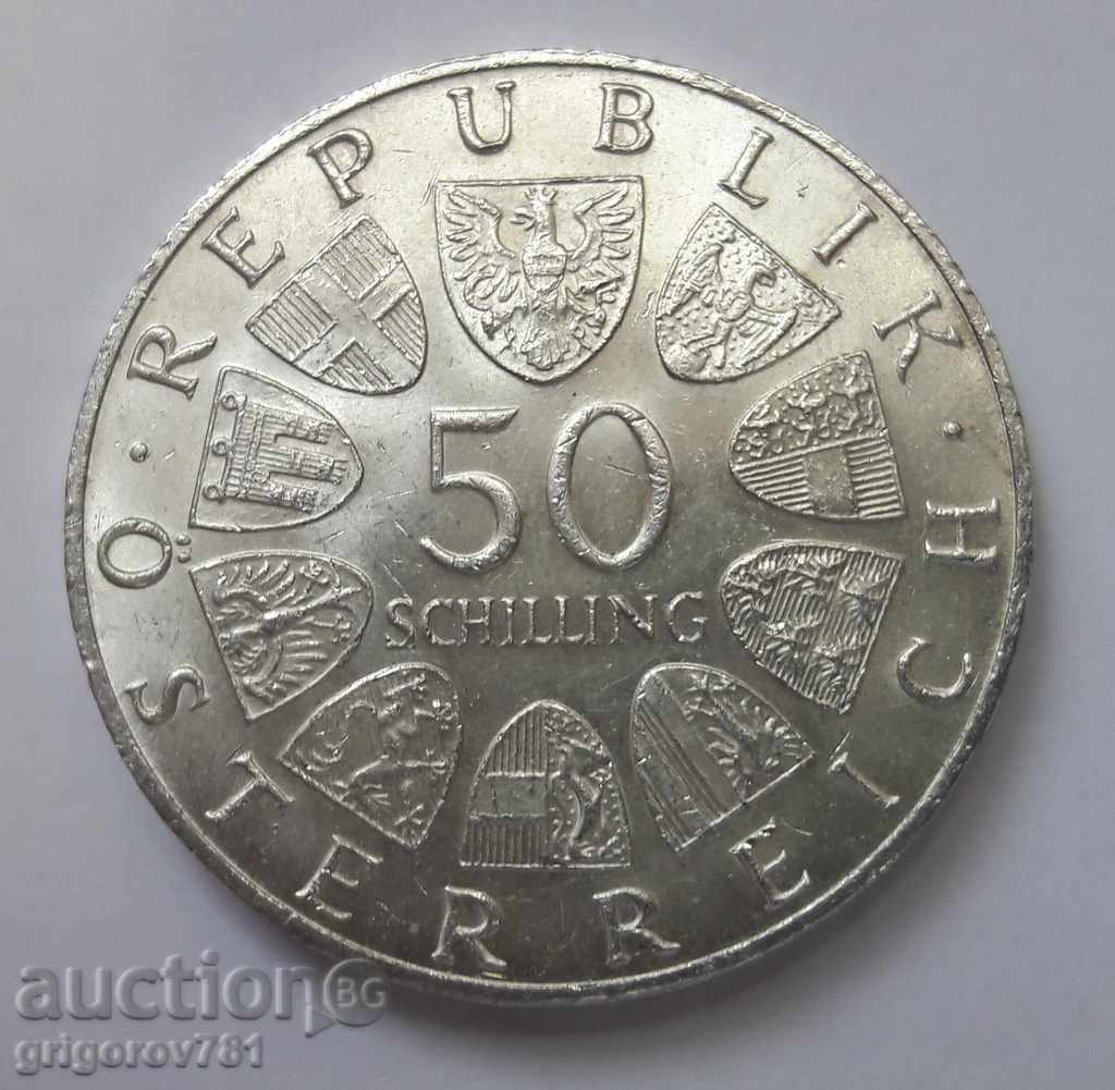 Ασημένιο 50 σελίνια Αυστρία 1967 - ασημένιο νόμισμα με τιμή € 23.01 | 45.00 BGN