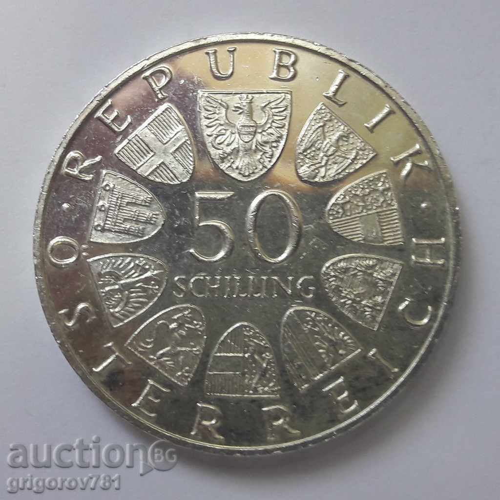 50 de șilingi argint Austria 1970 - monedă de argint cu preț € 25.56 | 49.99 BGN