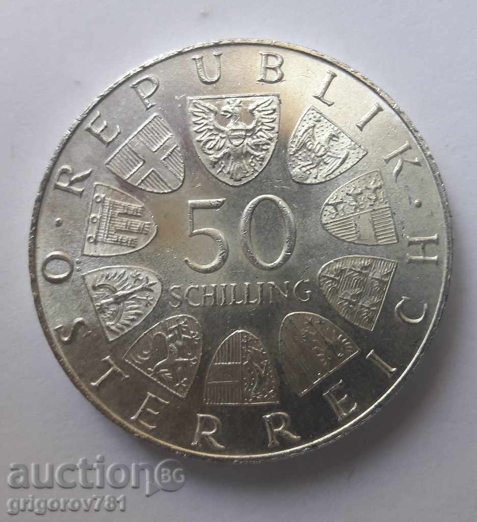 50 шилинга сребро Австрия 1973 - сребърна монета с цена € 25.56 | 49.99 лв.