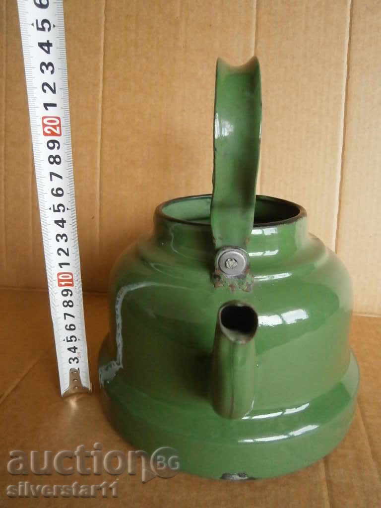 Auction big enamel teapot 60th retro Auction big enamel teapot 60th retro