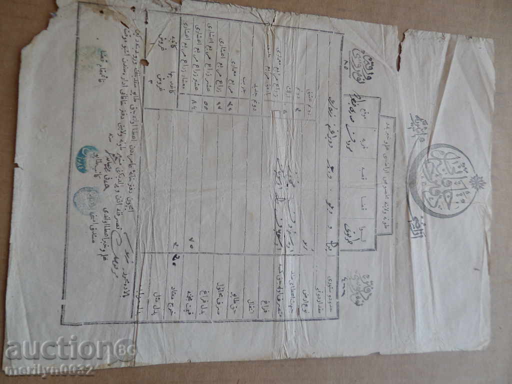 Ottoman document of the fortified act tapping permit treaty - 6 Ottoman document of the fortified act tapping permit treaty - 6