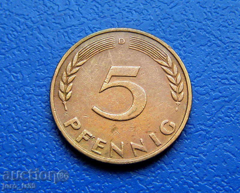 Германия 5 пфенига /5 Pfennig/ - 1949D