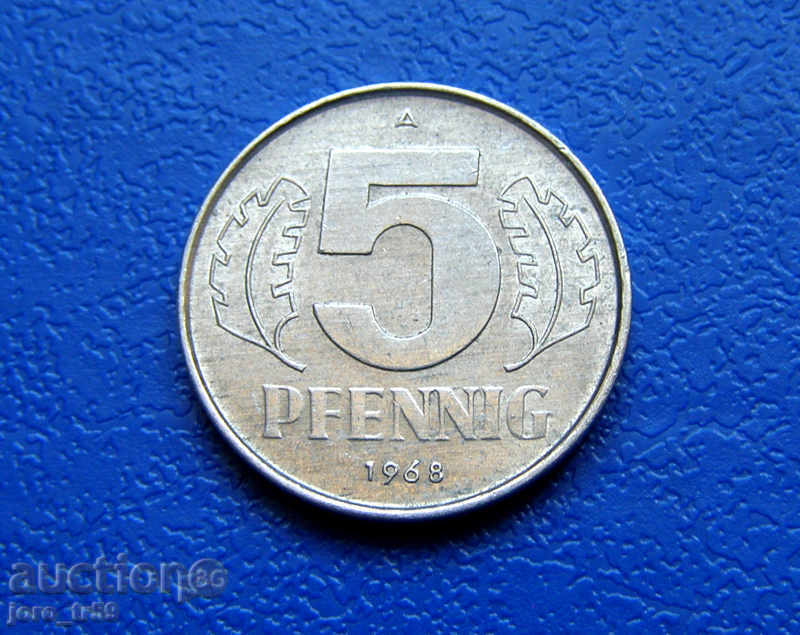 Germania - RDG - 5 Pfennig /5 Pfennig/ 1968 Germania - RDG - 5 Pfennig /5 Pfennig/ 1968