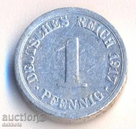 Pfennig german 1917 F, aluminiu cu preț 2.00 BGN | € 1.02
