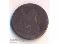 Belgia 2 centimes 1833, rare