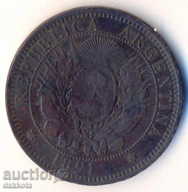 Аржентина 2 сентавос 1891 година