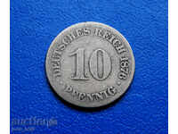 Германия 10 пфенига /10 Pfennig/ 1876C