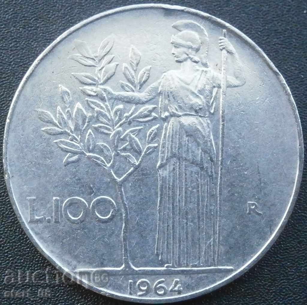 Italy - 100 pounds 1964