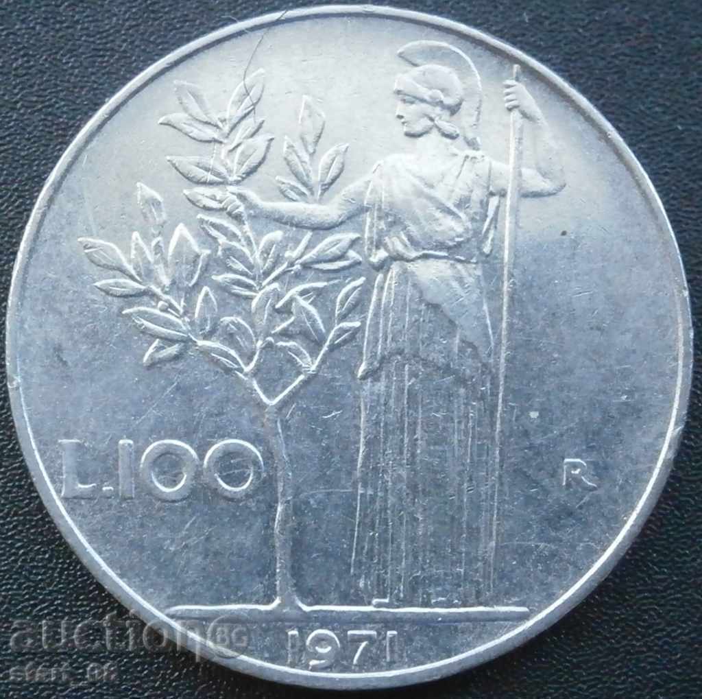 Италия - 100 лири 1971г.
