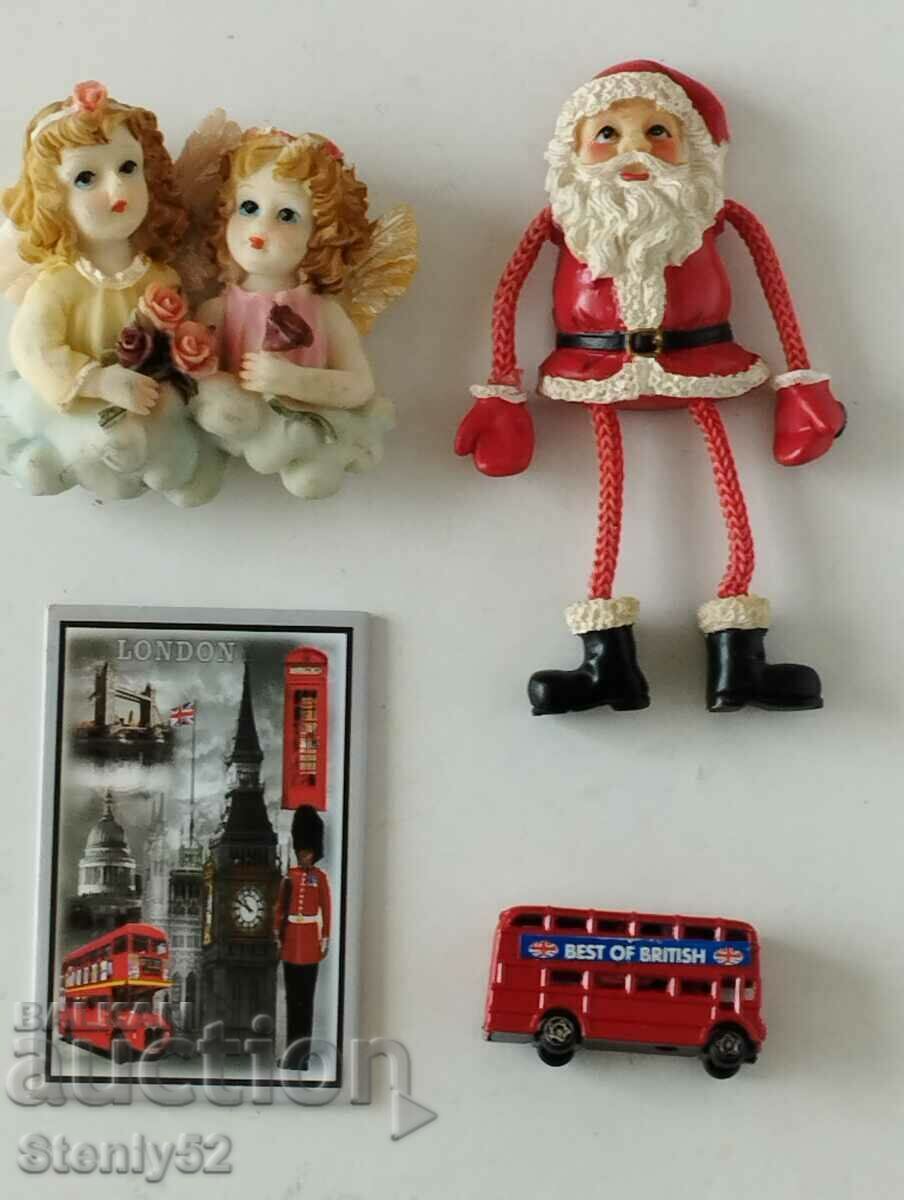Lot fridge magnets from England.