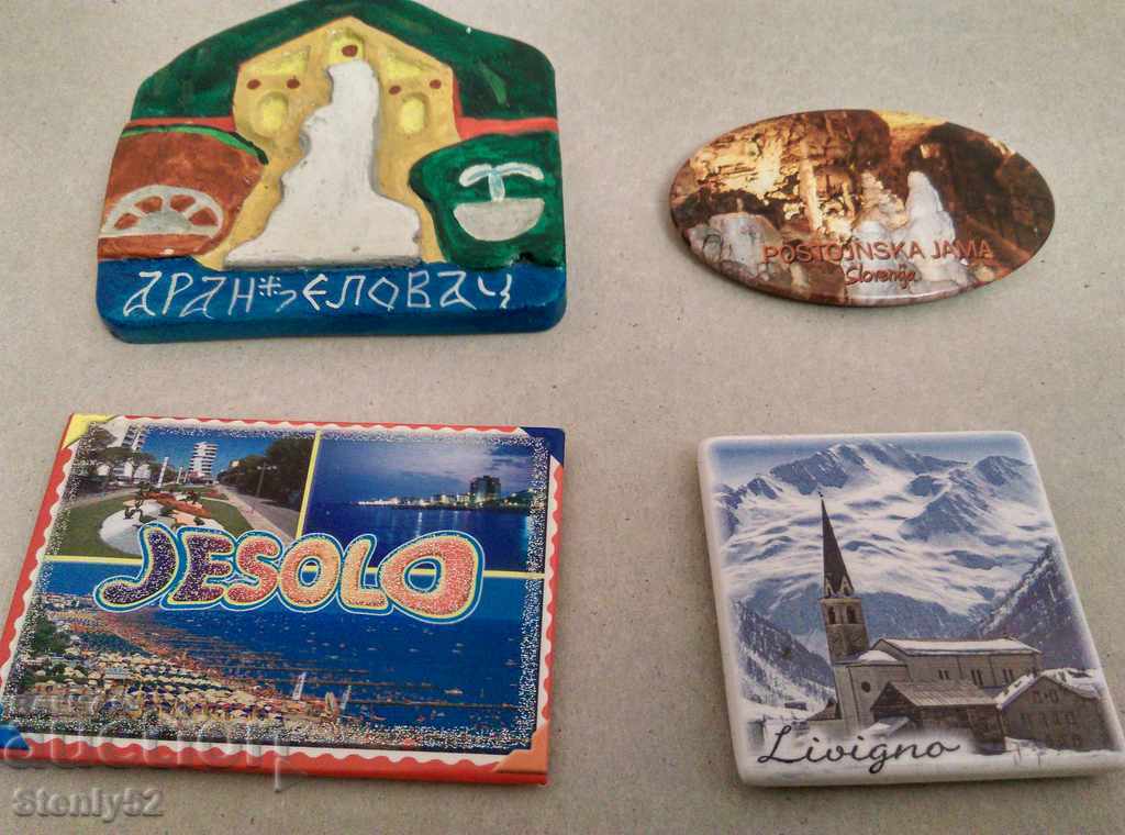 4 pcs of fridge magnets from the former Yugoslavia