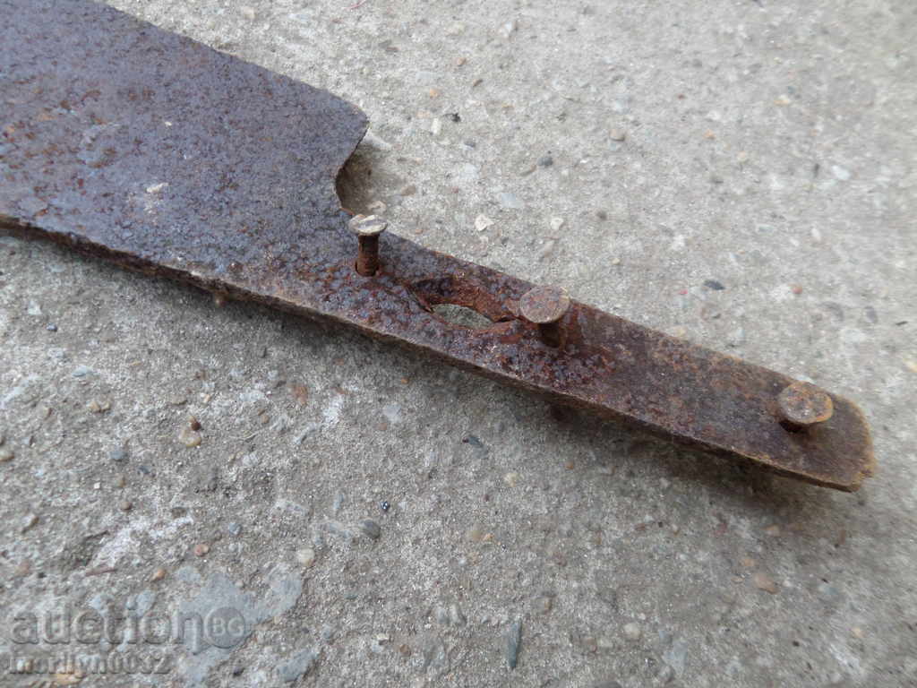 Old forged saber, ax, pole, knife, machete - 6 Old forged saber, ax, pole, knife, machete - 6