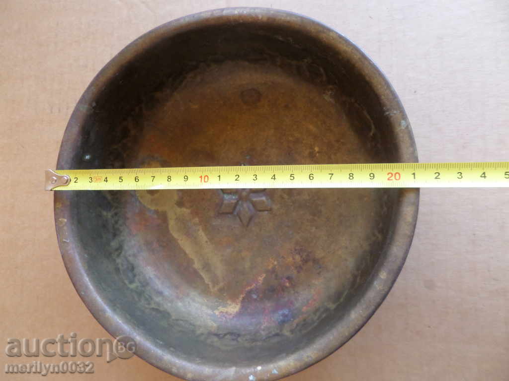 Old brass tray for bath, hammam, baker, brass vessel - 5 Old brass tray for bath, hammam, baker, brass vessel - 5