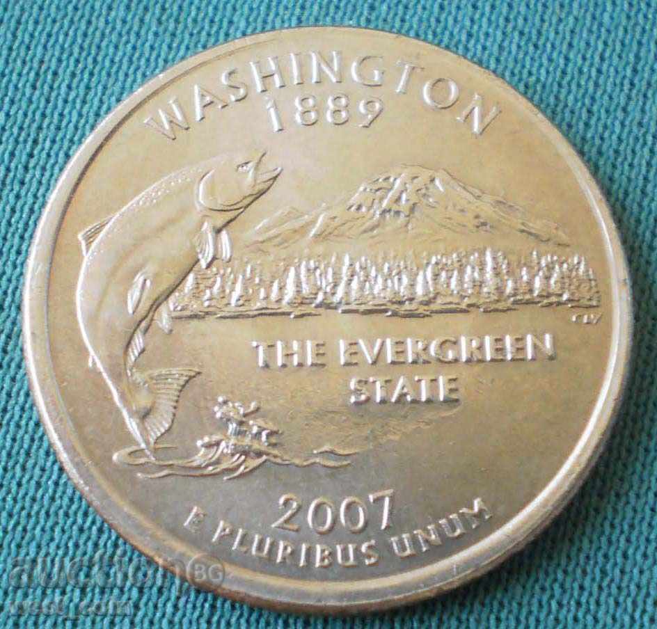 USA ¼ Dollar 2007 UNC Rare Coin