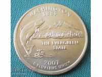 USA ¼ Dollar 2007 UNC Rare Coin