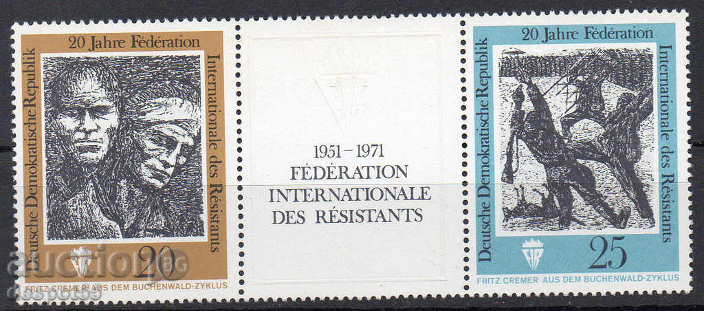1971. GDR. International Federation of Freedom Fighters.