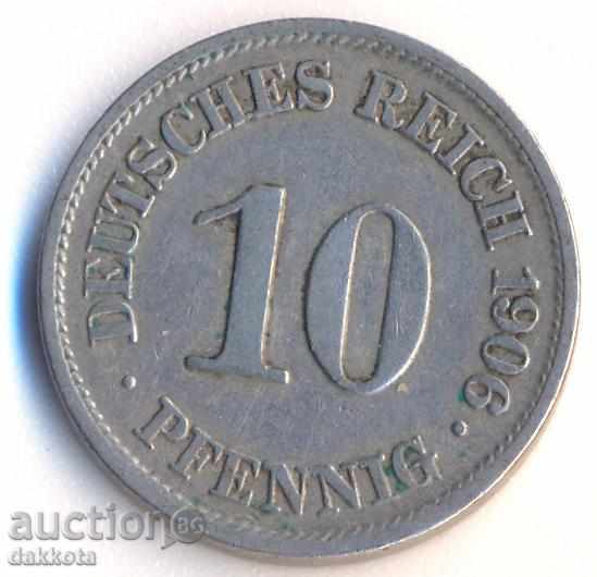 Германия 10 пфенига 1906а