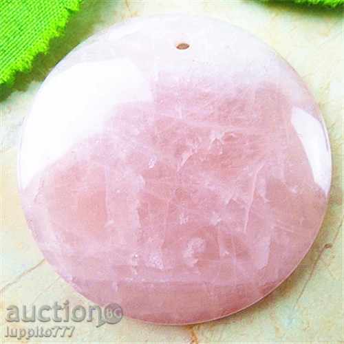 pink quartz pendant