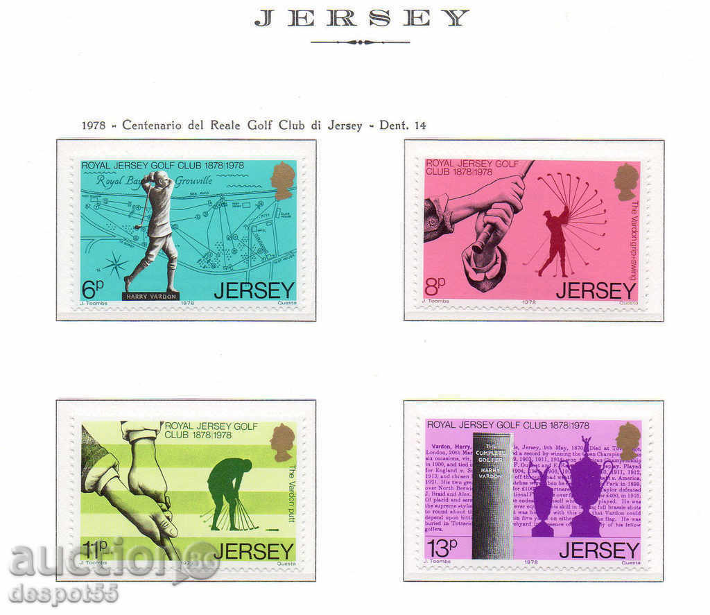 1978. Джърси. 100-годишнина на голф клуб Royal Jersey.