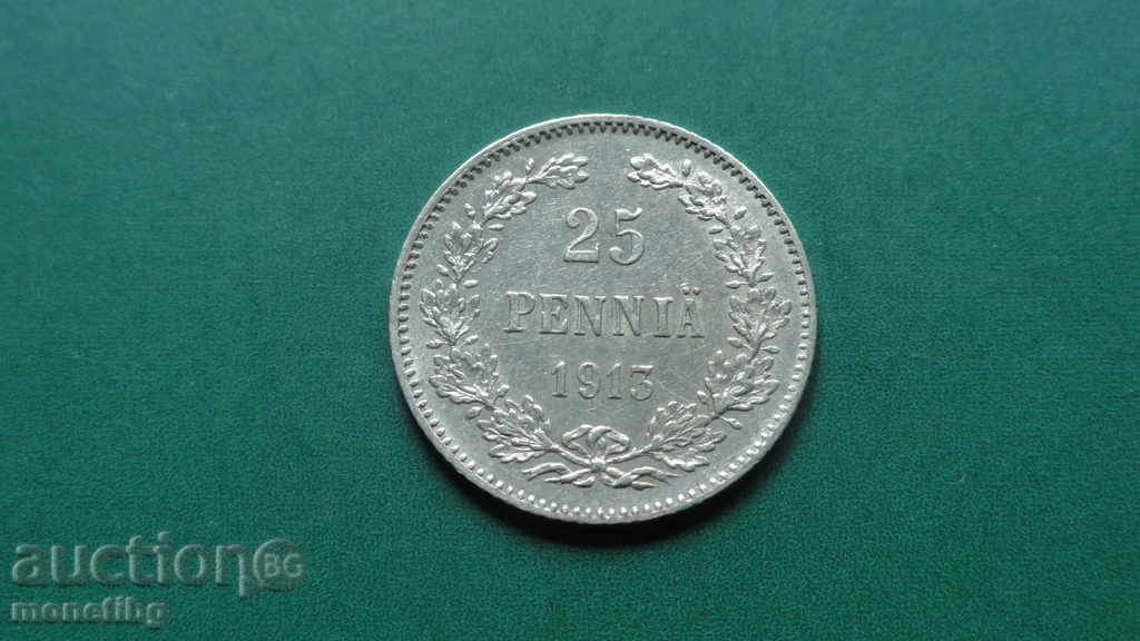 Русия (за Финландия) 1913г. - 25 пениа - 5 Русия (за Финландия) 1913г. - 25 пениа - 5