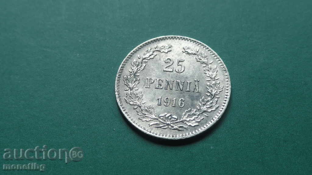 Rusia (Finlanda) 1916. - 25 Penny - 5 Rusia (Finlanda) 1916. - 25 Penny - 5