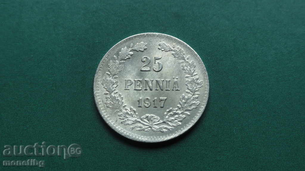 Русия (за Финландия) 1917г. - 25 пениа UNC