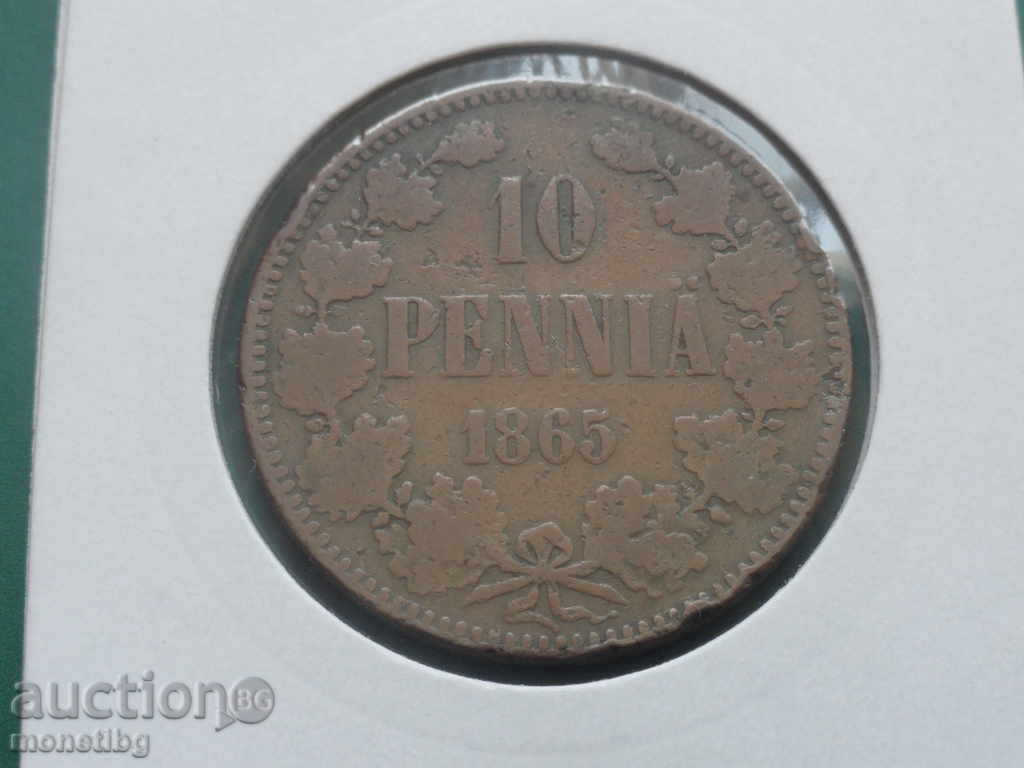 Russia (for Finland) 1865 - 10 penny
