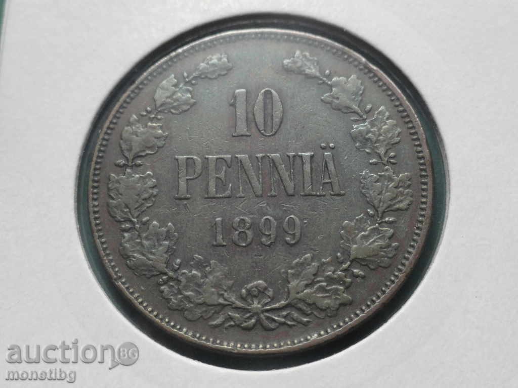 Русия (за Финландия) 1899г. - 10 пениа - 5 Русия (за Финландия) 1899г. - 10 пениа - 5