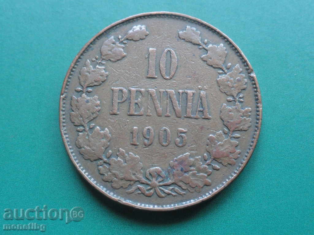 Russia (for Finland) 1905 - 10 penny