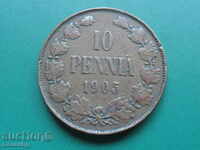 Russia (for Finland) 1905 - 10 penny