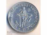 Africa de Sud 1 șiling 1953, argint