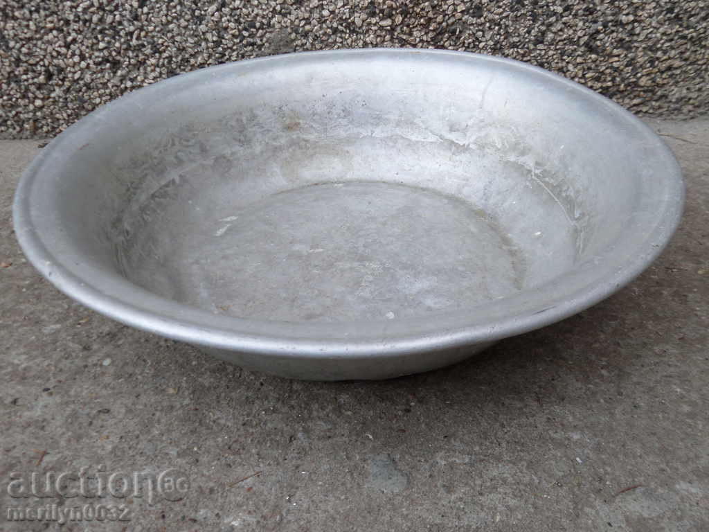Old aluminum bowl bowl