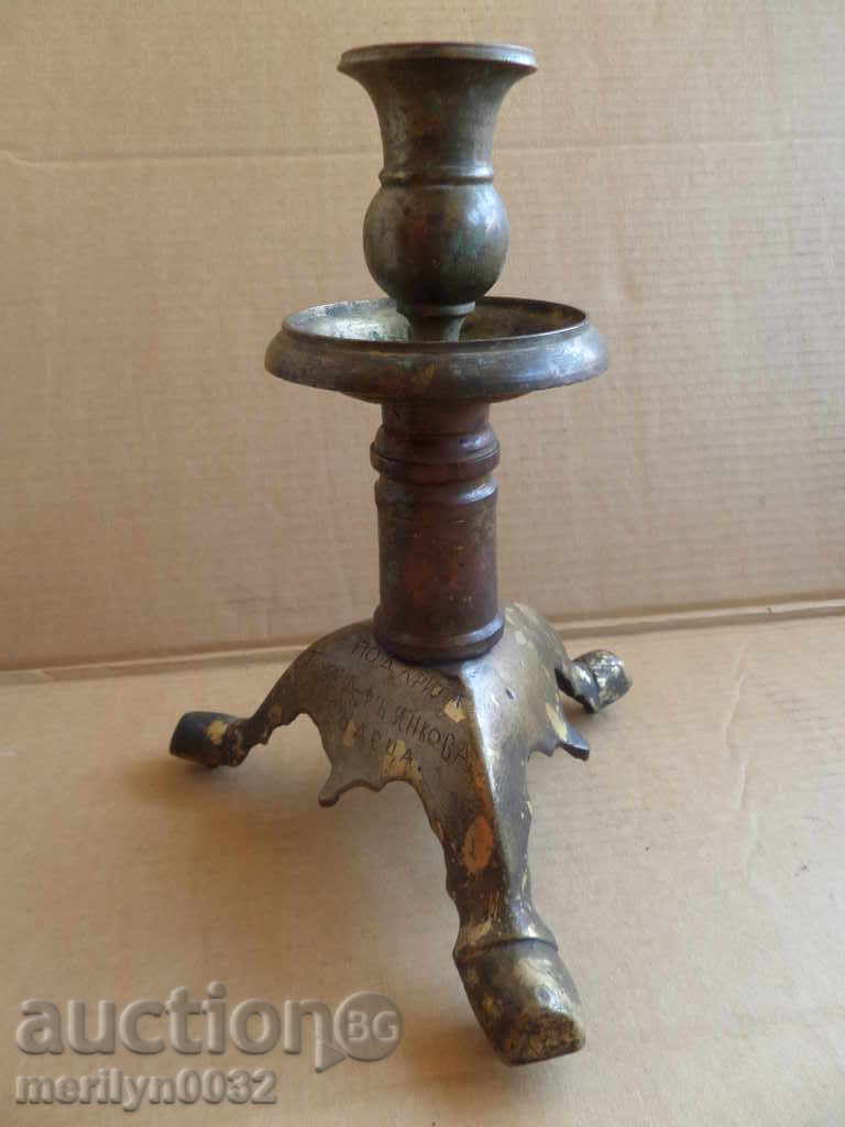 Old candlestick candlestick about 140 years candle lamp