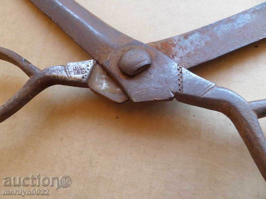 Стара абаджийска ножица, ковано желязо - 5 Стара абаджийска ножица, ковано желязо - 5
