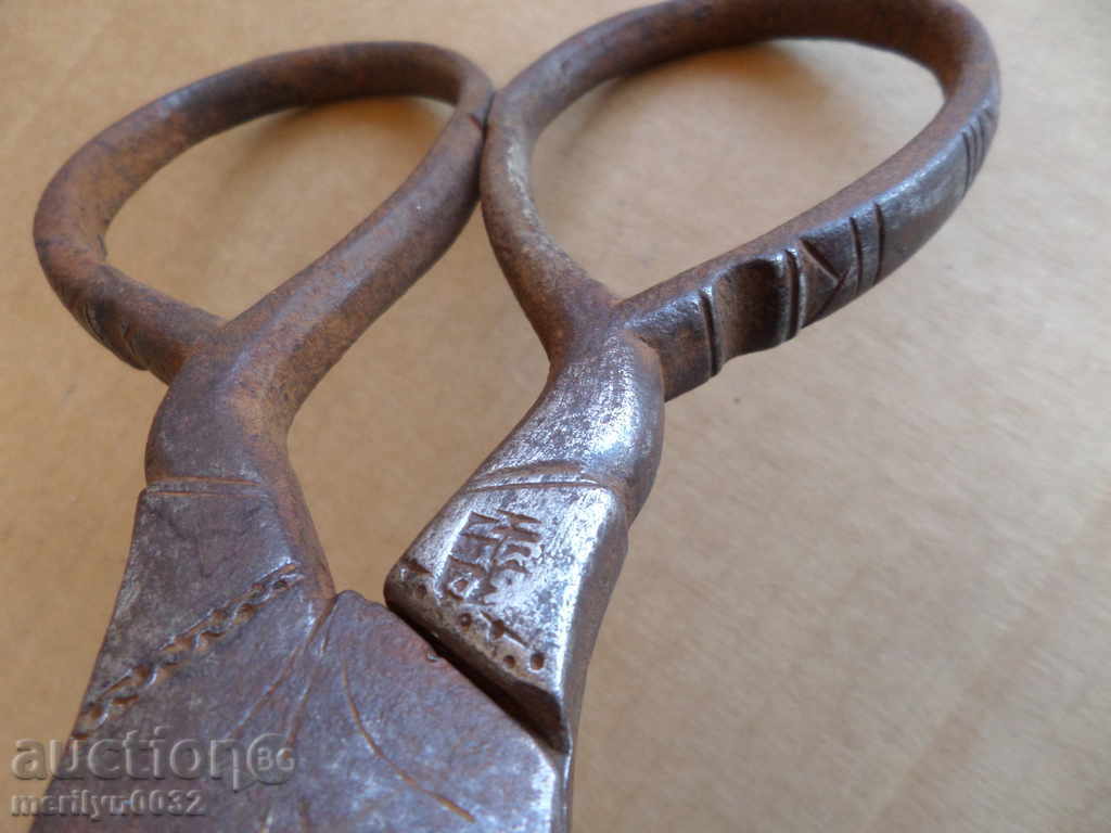 Стара абаджийска ножица, ковано желязо - 6 Стара абаджийска ножица, ковано желязо - 6