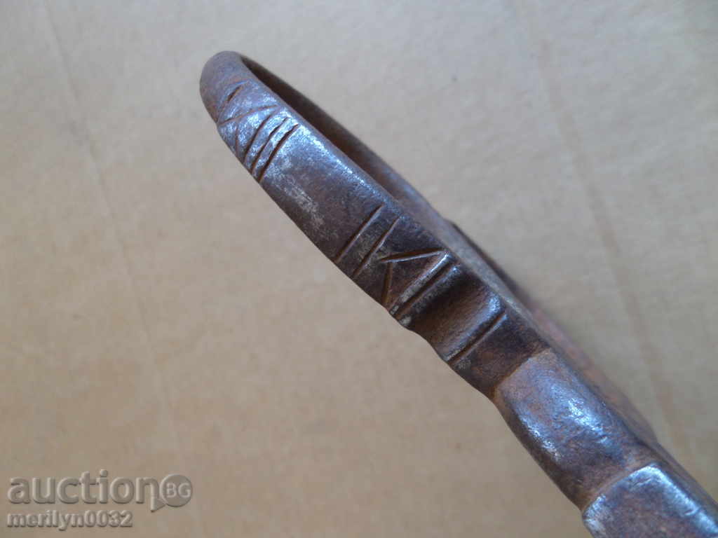 Стара абаджийска ножица, ковано желязо - 7 Стара абаджийска ножица, ковано желязо - 7