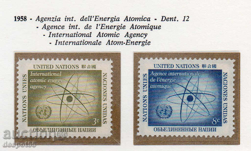 1958 Națiunilor Unite - New York. Agenția Internațională pentru Energie Atomică.