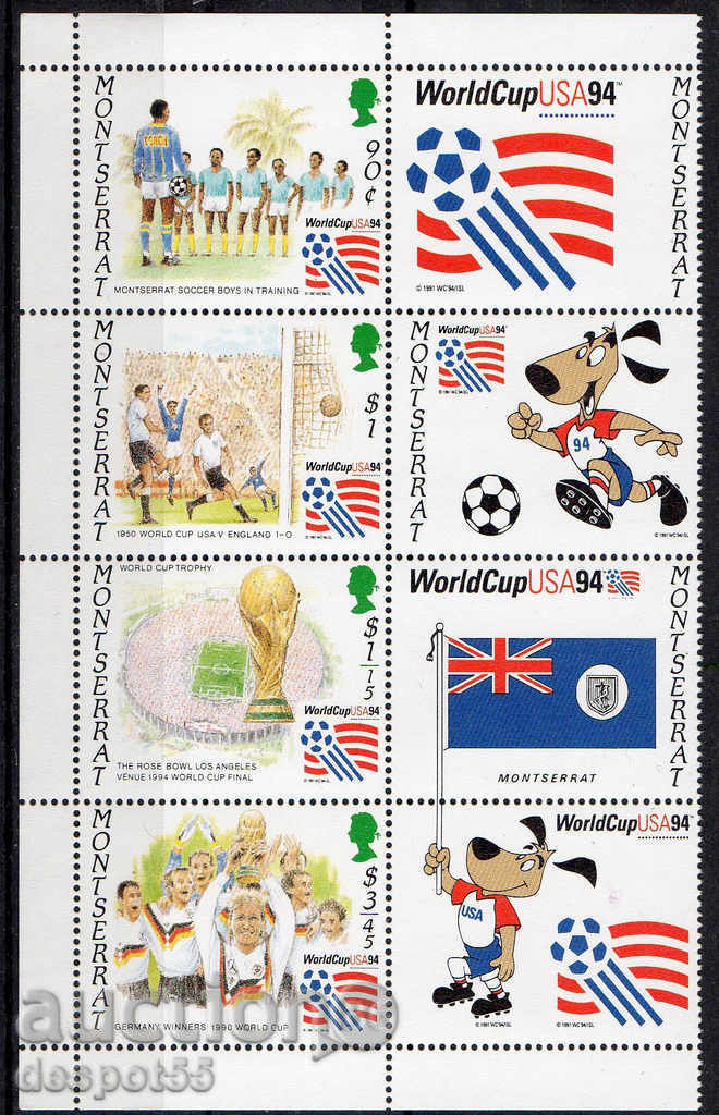 1994. Montserrat. Cupa Mondială de Fotbal - Statele Unite ale Americii '94. Strip.