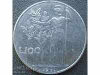 Ιταλία - 100 λίρες το 1991.