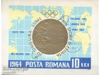 1964. România. medalii olimpice de aur din România. Block.