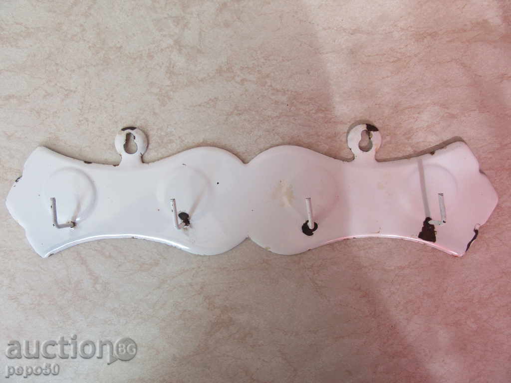 OLD ENAMELED HANGER FROM THE SOCIALIST ERA /36 x 8 cm/ OLD ENAMELED HANGER FROM THE SOCIALIST ERA /36 x 8 cm/